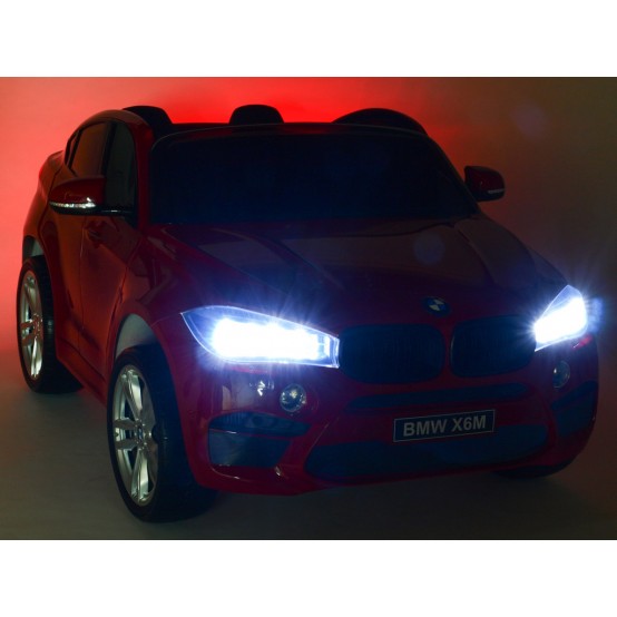 BMW X6 M dvoumístné, s 2.4G D.O., elektrickou brzdou, AUX a USB, vínové lakované