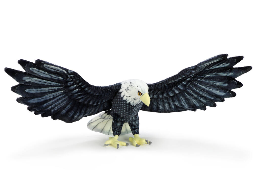 Plyšový orel rozpětí křídel 146 cm, černý