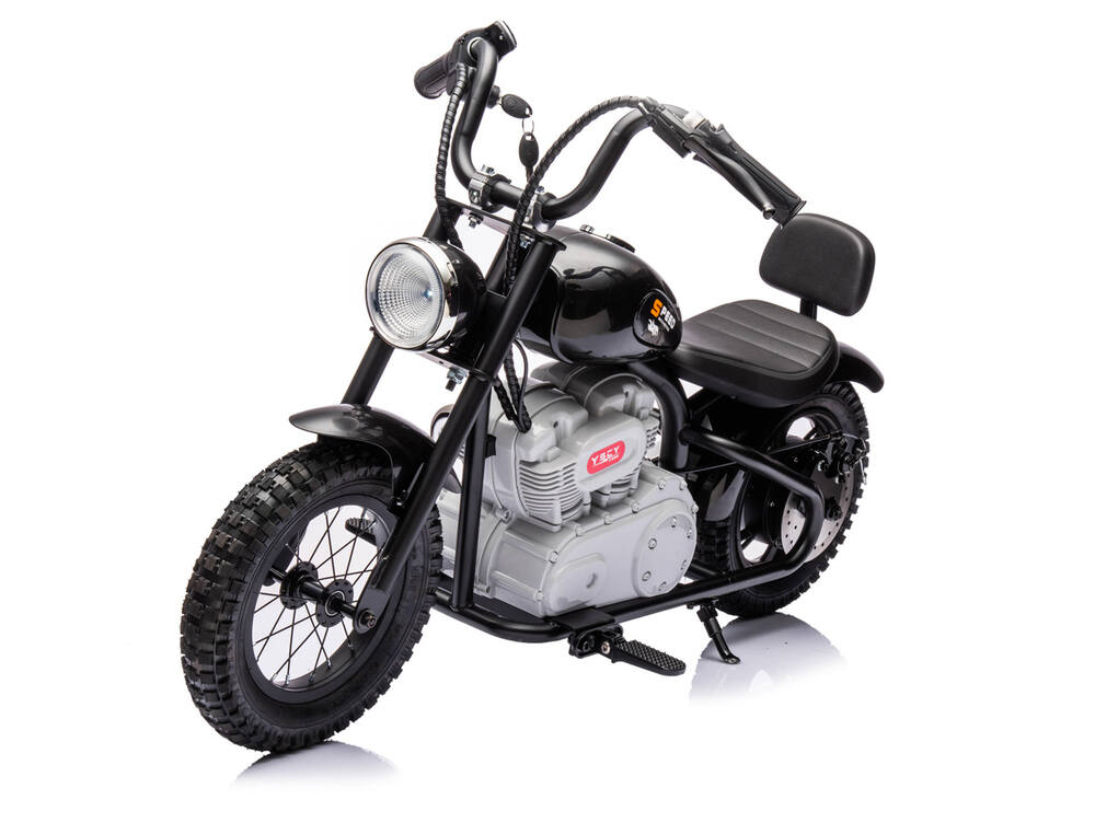 Dětská elektrická motorka chopper andos® Bandit s tichým motorem 24v/250w, černá (sestavené)