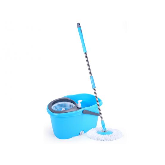 Profesionální rotační mop 360° nové generace, máchání + ždímání, s luxusním vylepšeným madlem tyče